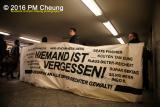 Transparent bei der Mahnwache 2016
